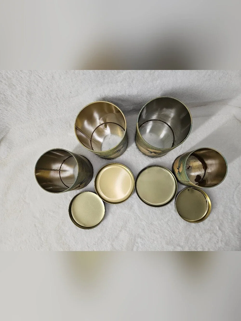 Set Of 4 Vintage Geese Canisters